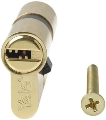 سیلندر امنیتی بالا Yale 110723535040201 مدل CS10 با کوپلینگ دوبل برنجی 35x35 میلی متر