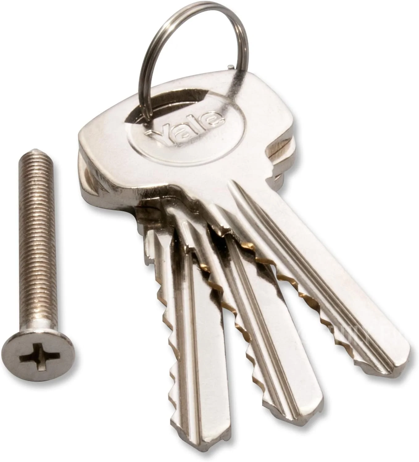 سیلندر قفل یورو یک ستاره Yale KM3030-NP دارای نشان Kitemark، همراه با 3 کلید، امنیت بالا، بسته‌بندی شده، مناسب برای انواع درب، روکش نیکل، 30:10:30 (70 میلی‌متر)