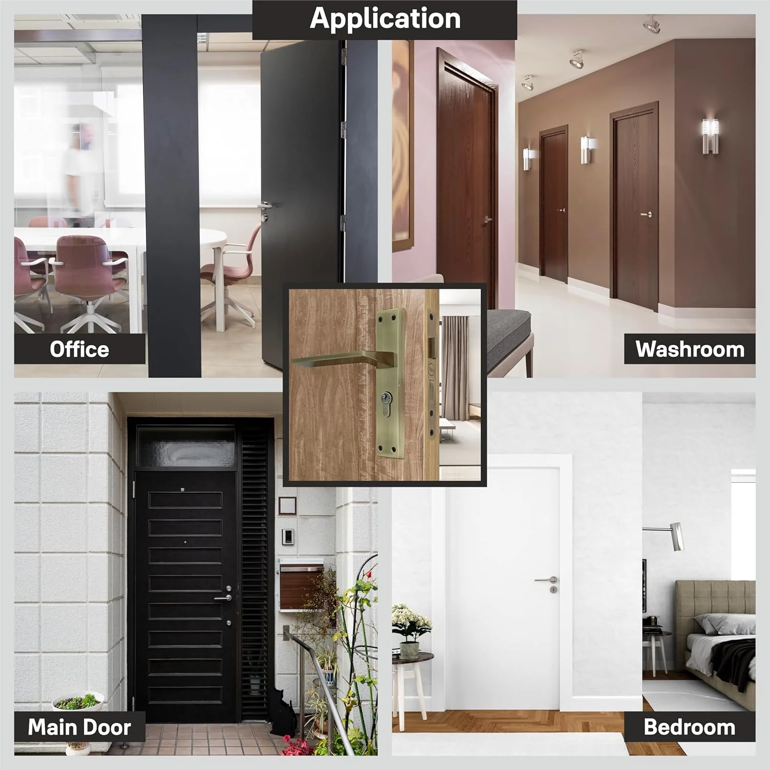 ست دستگیره قفل درب Yale Mortise، قفل درب با امنیت بالا برای درب اصلی - دستگیره قفل درب برای خانه، دفتر، اتاق خواب - مناسب برای درب های 30-40 میلی متر - 3 کلید (پرداخت برنجی عتیقه)