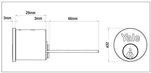 سیلندر ریم جایگزین Yale P-X54KP-CH، مناسب برای درب های 38-57 میلی متری، امنیت بالا، 4 کلید ارائه شده، روکش کروم، بسته بندی شده سیلندر ریم جایگزین Yale P-X54KP-CH، مناسب برای درب های 38-57 میلی متری، امنیت بالا، 4 کلید ارائه شده، روکش کروم، بسته بندی شده