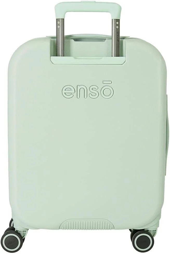 چمدان بچه گانه ABS طرح بستنی Enso، قفل TSA، چرخ های دوبل، سایز استاندارد، بدنه قابل افزایش حجم، نعنایی