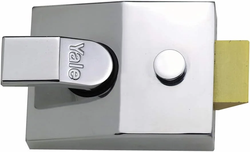 شب بند قفل دار Yale P-89-CH-CH-60، فاصله پشتی 60 میلی متر، روکش کروم، امنیت بالا، با قفل خودکار شب بند قفل دار Yale P-89-CH-CH-60، فاصله پشتی 60 میلی متر، روکش کروم، امنیت بالا، با قفل خودکار