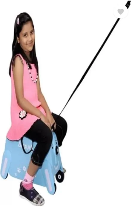 چمدان چرخدار کودکانه طرح سگ، سایز 19 اینچ، مناسب مسافرت (آبی روشن) چمدان چرخدار کودکانه طرح سگ، سایز 19 اینچ، مناسب مسافرت (آبی روشن)