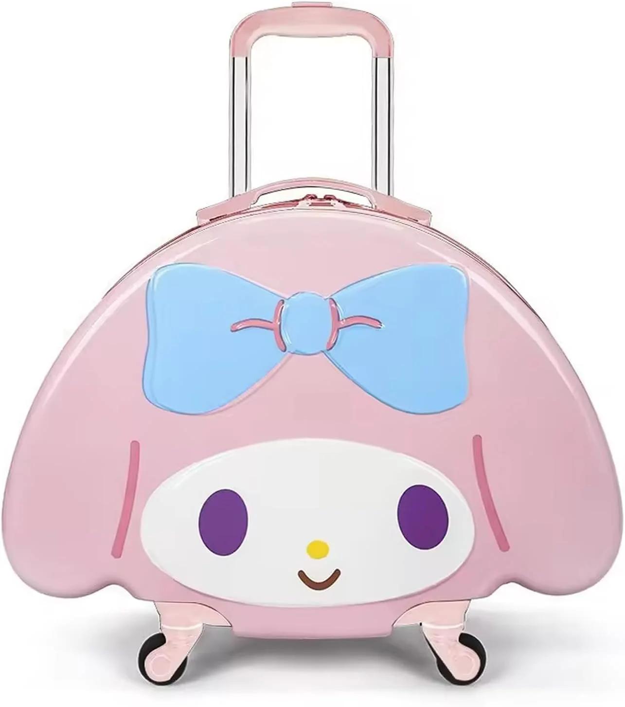 SOOFAM Kids Luggage, Toddler Travel Suitcase with Spinner Wheels, Children's Lightweight Ride-On Hand Luggage, 3D Animal Cartoon Pattern Travel Trolley Case Organizer for Boys Girls