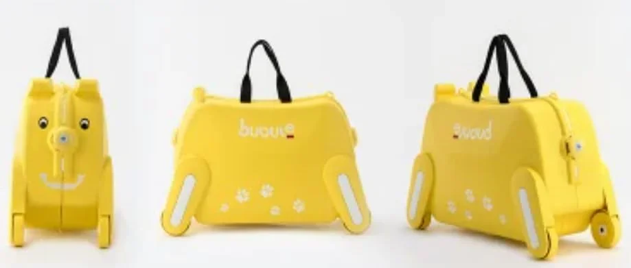 چمدان چرخدار کودکانه و چمدان دستی، کیف حمل دستی کودکانه زرد چمدان چرخدار کودکانه و چمدان دستی، کیف حمل دستی کودکانه زرد