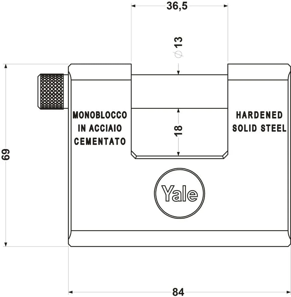 قفل آویز فولادی زره پوش Yale