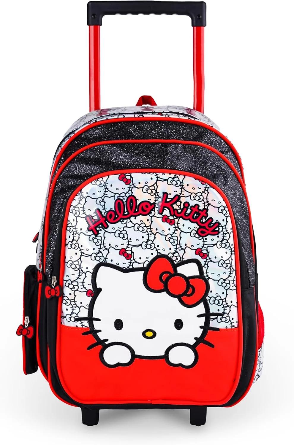 کوله پشتی چرخ‌دار تروکر مدل Hello Kitty سایز 16 اینچ