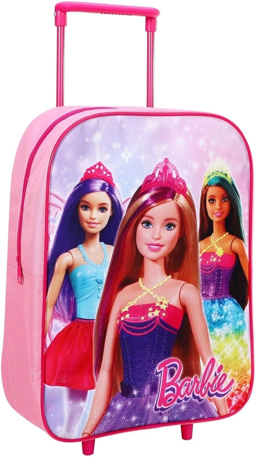 کیف چرخدار تاشو استاندارد تعطیلات دخترانه باربی TDL، کوله پشتی چمدان دستی برای مسافرت های مدرسه و تعطیلات کیف چرخدار تاشو استاندارد تعطیلات دخترانه باربی TDL، کوله پشتی چمدان دستی برای مسافرت های مدرسه و تعطیلات