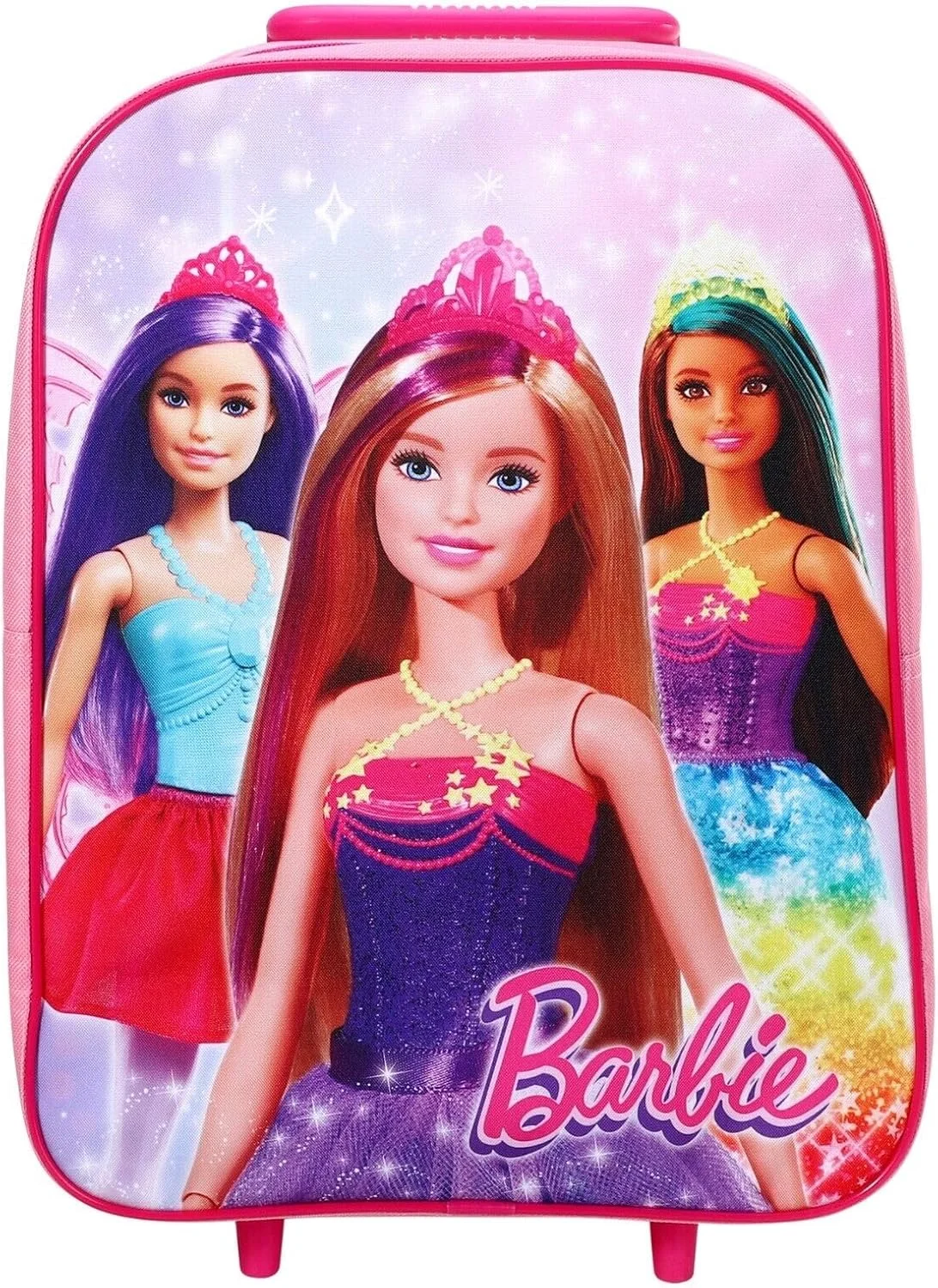 کیف چرخدار تاشو استاندارد تعطیلات دخترانه باربی TDL، کوله پشتی چمدان دستی برای مسافرت های مدرسه و تعطیلات