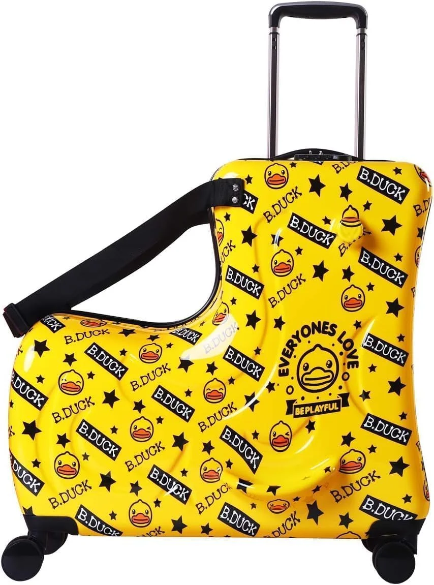 چمدان چرخدار کودکانه طرح فانتزی مناسب سفر، چمدان ترولی اسپینر با چرخ، مناسب کودکان 1 تا 6 سال