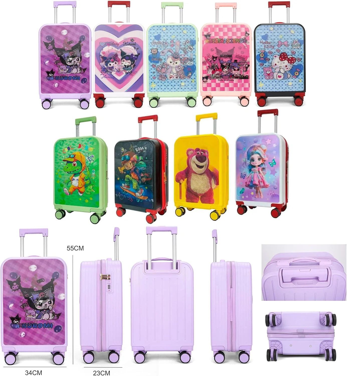 چمدان چرخدار کودکانه با طرح کارتونی سه بعدی جذاب، چمدان مسافرتی سبک وزن 20 اینچی، کیف مدرسه چرخدار پسرانه دخترانه با چرخ های گردان برای دانش آموزان، چمدان کوچک (G) چمدان چرخدار کودکانه با طرح کارتونی سه بعدی جذاب، چمدان مسافرتی سبک وزن 20 اینچی، کیف مدرسه چرخدار پسرانه دخترانه با چرخ های گردان برای دانش آموزان، چمدان کوچک (G)