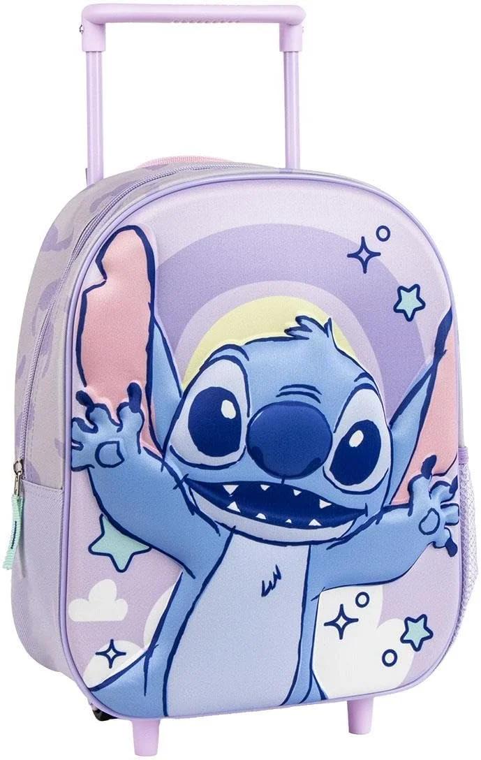 کوله پشتی چرخ‌دار کودک سردا مدل 3D Stitch رنگ آبی