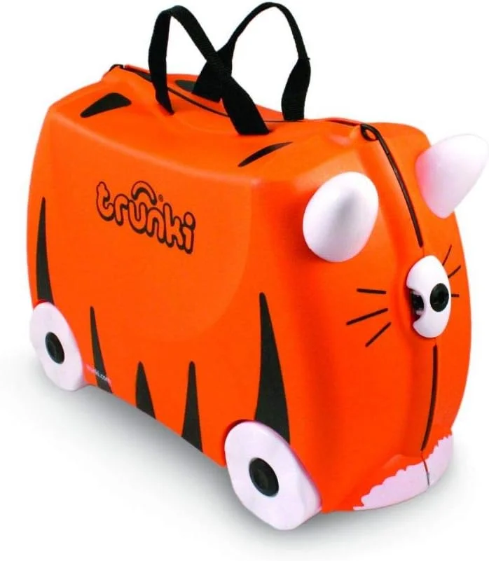 چمدان کودکانه ترانکی | چمدان چرخ دار کودک | کیف دستی زیبا با چرخ | لوازم ضروری سفر هوایی کودک: ببر تیپو نارنجی چمدان کودکانه ترانکی | چمدان چرخ دار کودک | کیف دستی زیبا با چرخ | لوازم ضروری سفر هوایی کودک: ببر تیپو نارنجی