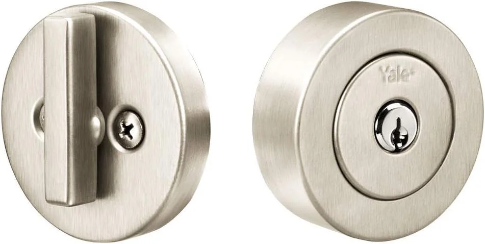 Yale Home Flat Round Deadbolt Satin Nickel