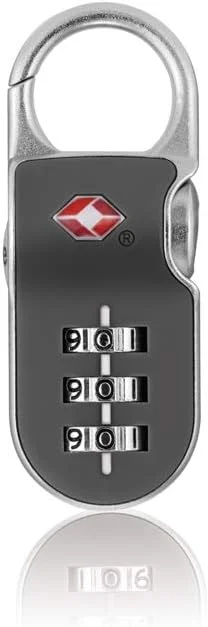 قفل سفری استاندارد Yale - YTP2/26/216/1 با تاییدیه Travel Sentry® و بست گیره ای - خاکستری، قرمز و زرد