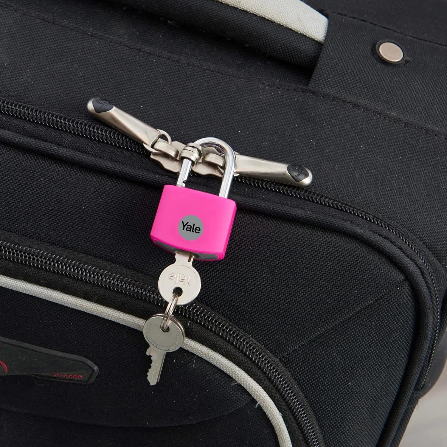 قفل آویز آلومینیومی ساق بلند فیروزه ای Yale YE3B/38/156/1/TE (38 میلی متر) - قفل داخلی برای کمد، کوله پشتی، جعبه ابزار - 3 کلید - امنیت استاندارد