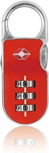 قفل سفری استاندارد Yale - YTP2/26/216/1 با تاییدیه Travel Sentry® و بست گیره ای - خاکستری، قرمز و زرد