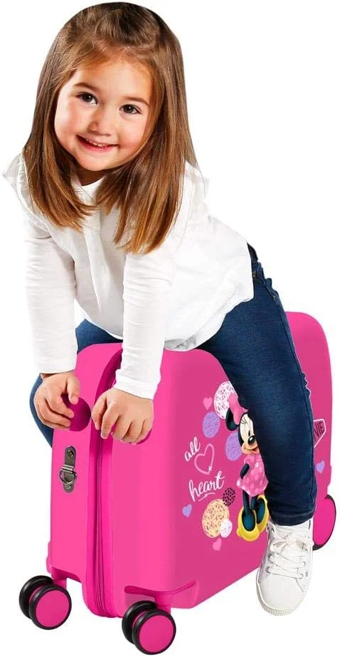 چمدان چرخدار کودکانه دیزنی طرح مینی موس، صورتی چمدان چرخدار کودکانه دیزنی طرح مینی موس، صورتی