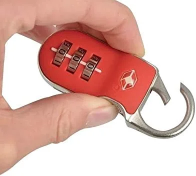 قفل سفری استاندارد Yale - YTP2/26/216/1 با تاییدیه Travel Sentry® و بست گیره ای - خاکستری، قرمز و زرد