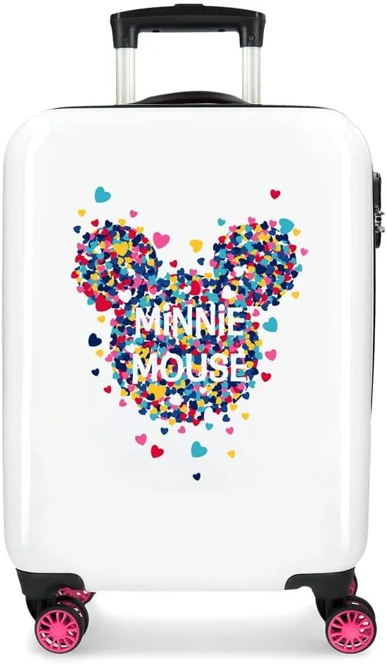 چمدان کابین جادویی دیزنی مینی، صورتی 38 x 55 x 20 سانتی متر، ABS سخت قفل ترکیبی جانبی 33 لیتر، 2.8 کیلوگرم، 4 چرخ دوبل چمدان دستی