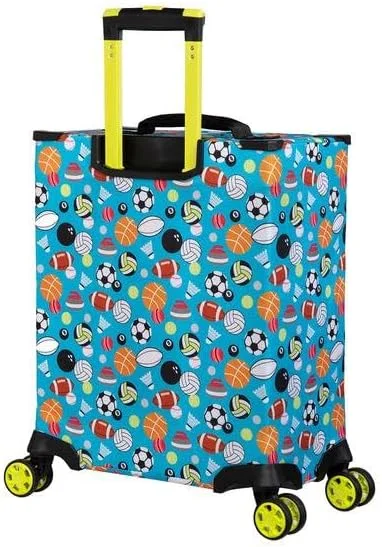 چمدان کابین سایز کودکانه it Luggage مدل MaXpace، چمدان زیر صندلی بچگانه یونیسکس، چمدان دستی کودکانه با طرح توپ های ورزشی آبی اقیانوسی، پوسته بیرونی نرم، پلی استر، 31 لیتر، 1.78 کیلوگرم، سایز کابین چمدان کابین سایز کودکانه it Luggage مدل MaXpace، چمدان زیر صندلی بچگانه یونیسکس، چمدان دستی کودکانه با طرح توپ های ورزشی آبی اقیانوسی، پوسته بیرونی نرم، پلی استر، 31 لیتر، 1.78 کیلوگرم، سایز کابین