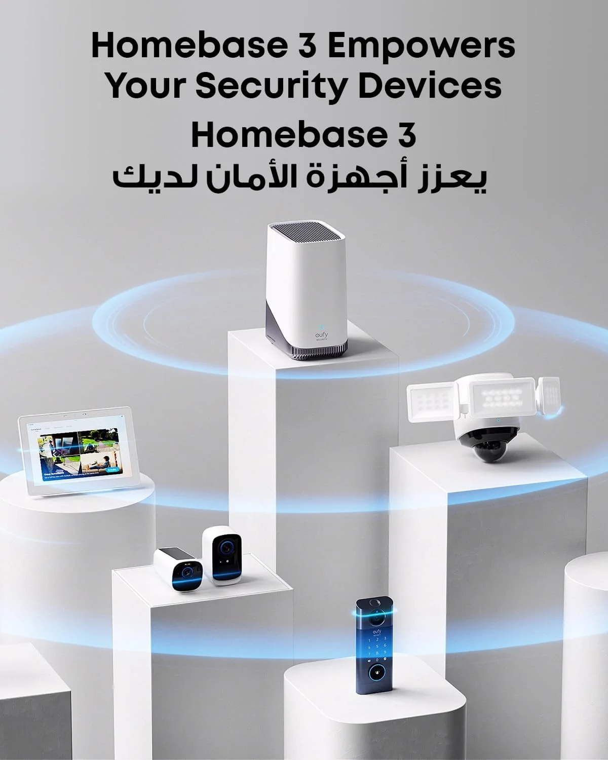 eufy Security S380 HomeBase (HomeBase 3),eufy Edge Security Center, Local Expandable Storage up to 16TB, eufy Security Product Compatibility, Advanced Encryption, No Monthly Fee