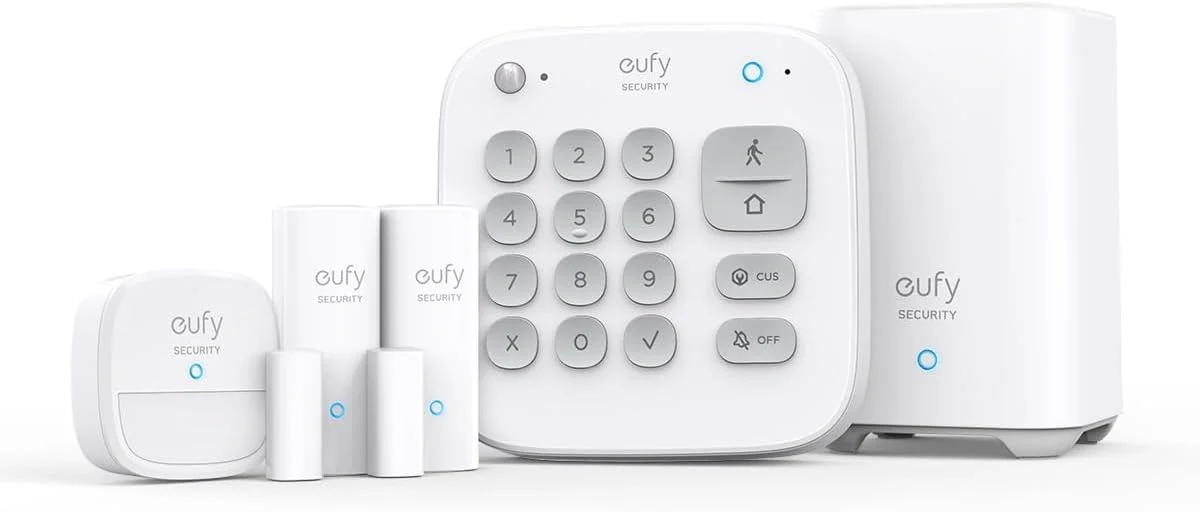 کیت دزدگیر 5 تکه امنیتی یوفی، سیستم امنیتی خانه، صفحه کلید، سنسور حرکتی، 2 سنسور ورودی، سیستم دزدگیر خانه، کنترل از طریق برنامه، اتصال به eufyCam