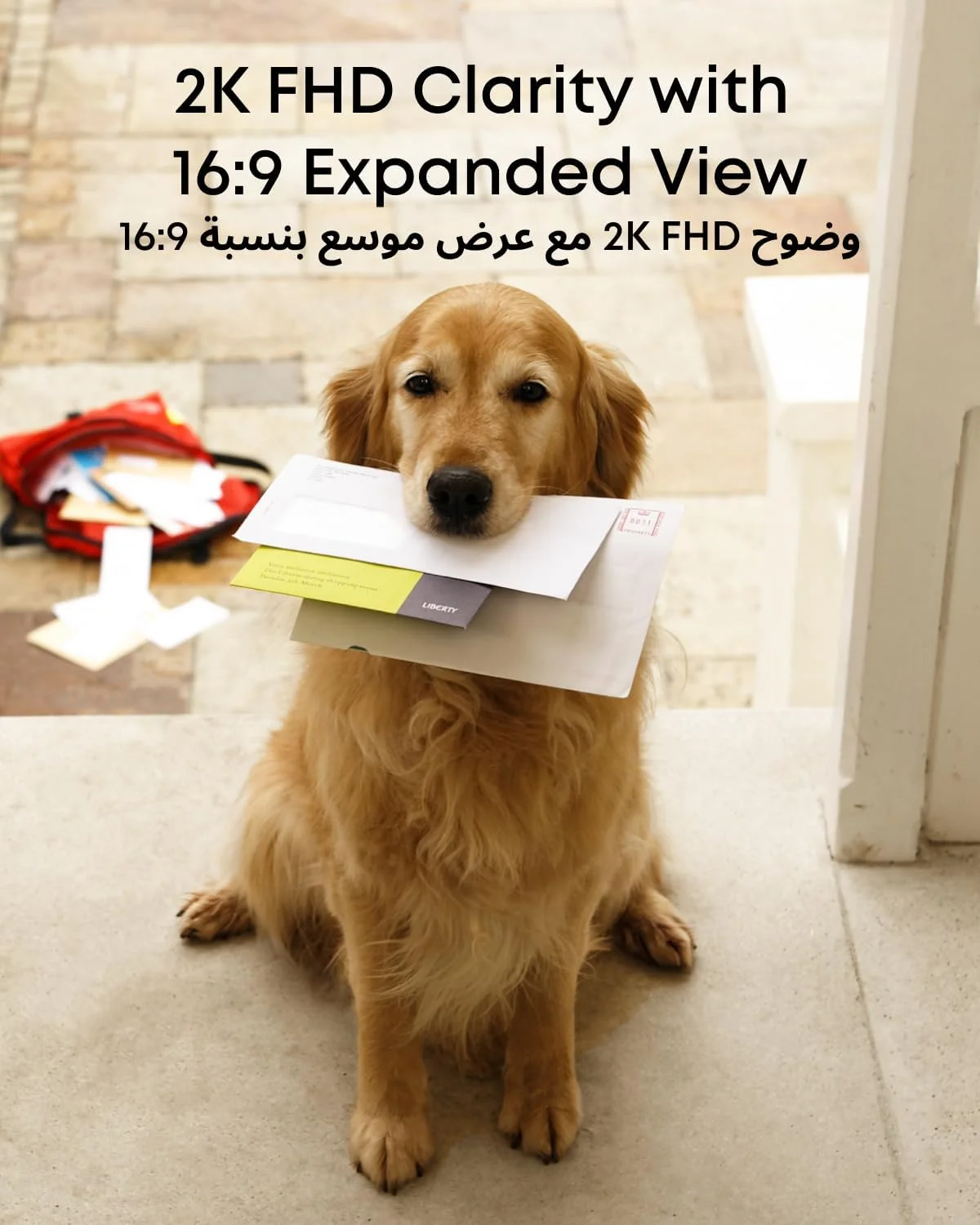 دوربین زنگ درب ویدیویی بی‌سیم C30 ایوفی سکیوریتی، تماس ویدیویی زنده، 2K FHD، باتری خور، نمای عریض 16:9، نصب آسان، تشخیص انسان و حرکت، سازگار با HomeBase S380، بدون هزینه اشتراک ماهانه