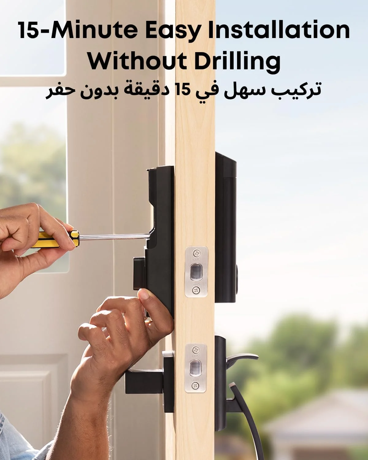 قفل هوشمند تصویری E330 یوفی سکیوریتی، قفل درب 3 در 1 شامل دوربین + زنگ درب + ورود بدون کلید با اثر انگشت، قفل درب وای فای، کنترل از راه دور با اپلیکیشن، 2K HD، دوربین زنگ درب، بدون هزینه اشتراک ماهانه