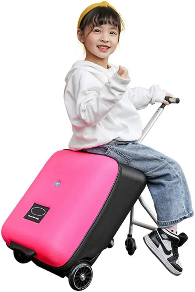 چمدان چرخدار کودکانه ZZYYZZ، ست چمدان کودک، چمدان مسافرتی شیک، چمدان ترولی دانشجویی، جعبه اسباب بازی، کیف ترولی 2 در 1 و کالسکه کودک، صورتی چمدان چرخدار کودکانه ZZYYZZ، ست چمدان کودک، چمدان مسافرتی شیک، چمدان ترولی دانشجویی، جعبه اسباب بازی، کیف ترولی 2 در 1 و کالسکه کودک، صورتی