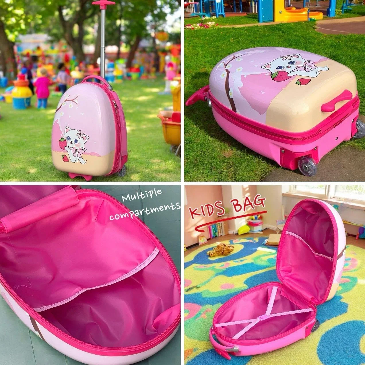 چمدان بچه گانه طرح انیمه ZAAPPY با چرخ های روان و آسان، کیف چمدان مدرسه ای سبک وزن 17 اینچی (میمون آبی) چمدان بچه گانه طرح انیمه ZAAPPY با چرخ های روان و آسان، کیف چمدان مدرسه ای سبک وزن 17 اینچی (میمون آبی)