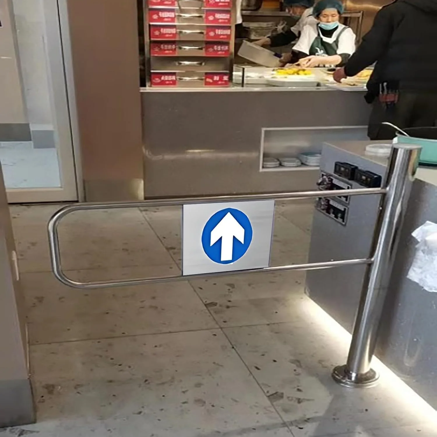 درب امنیتی اتوماتیک تک لنگه برای فروشگاه ها و سوپرمارکت ها، دروازه ورودی فلزی قابل تنظیم (راست، عرض: 65 سانتی متر) - ایده آل برای کنترل تردد بالا درب امنیتی اتوماتیک تک لنگه برای فروشگاه ها و سوپرمارکت ها، دروازه ورودی فلزی قابل تنظیم (راست، عرض: 65 سانتی متر) - ایده آل برای کنترل تردد بالا