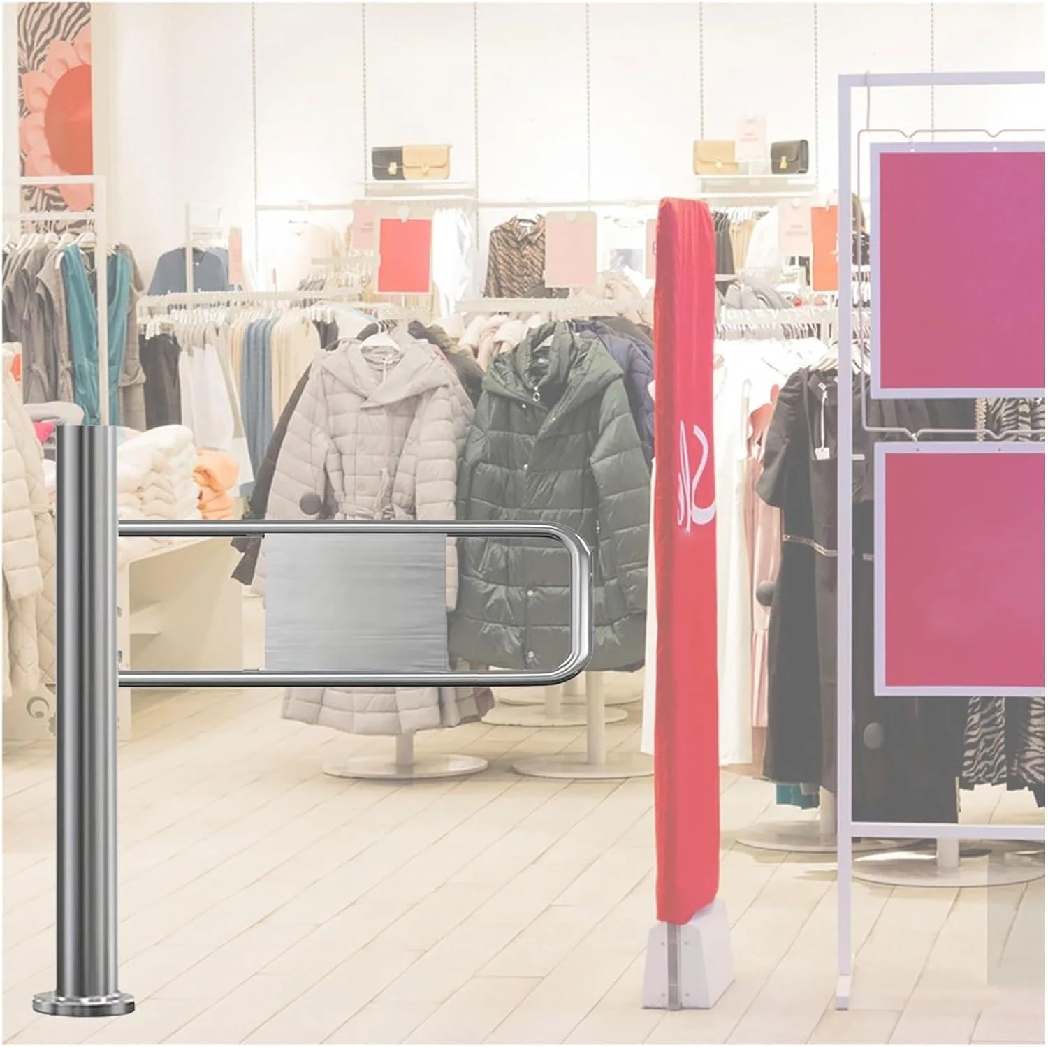 درب گردان تک لنگه دستی استیل 90 سانتی متری، درب ورودی برگشتی اتوماتیک برای مغازه ها و راه حل ورودی کاربردی، کنترل دسترسی فشاری درب گردان تک لنگه دستی استیل 90 سانتی متری، درب ورودی برگشتی اتوماتیک برای مغازه ها و راه حل ورودی کاربردی، کنترل دسترسی فشاری