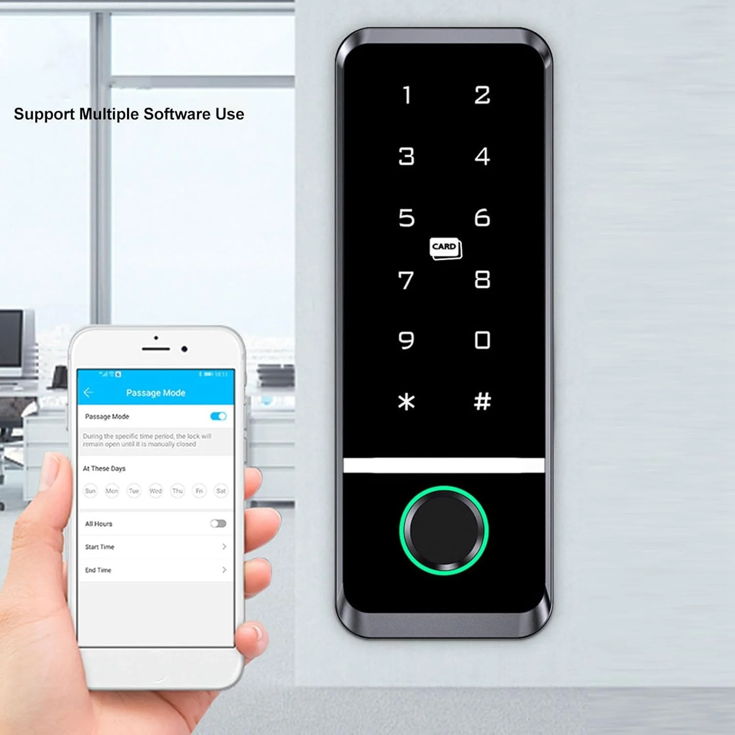 سیستم کنترل دسترسی اثر انگشت وای فای Telituny، قفل درب هوشمند IP66 با کنترل برنامه موبایل، صفحه کلید با ظرفیت 100 کاربر برای دروازه سیستم کنترل دسترسی اثر انگشت وای فای Telituny، قفل درب هوشمند IP66 با کنترل برنامه موبایل، صفحه کلید با ظرفیت 100 کاربر برای دروازه