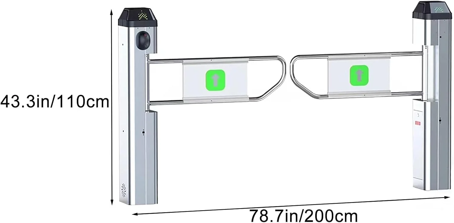 Ryanong Automatic Swing Entrance Gate with One-Way Sensor and Anti-Collision, 90° Rotation for Secure Access in Supermarkets, Malls, Libraries Ryanong Automatic Swing Entrance Gate with One-Way Sensor and Anti-Collision, 90° Rotation for Secure Access in Supermarkets, Malls, Libraries