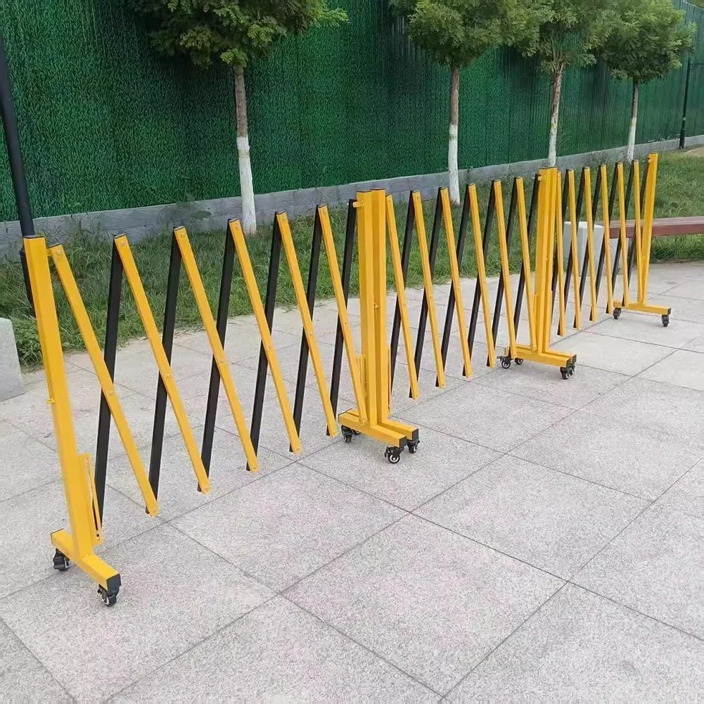 Folding Safety Expandable Barricade, Retractable Traffic Fence with Casters Retractable Driveway Gate Crowd Control Scissor Gate for Construction Area, Traffic ,Black Yellow 1x4m Folding Safety Expandable Barricade, Retractable Traffic Fence with Casters Retractable Driveway Gate Crowd Control Scissor Gate for Construction Area, Traffic ,Black Yellow 1x4m