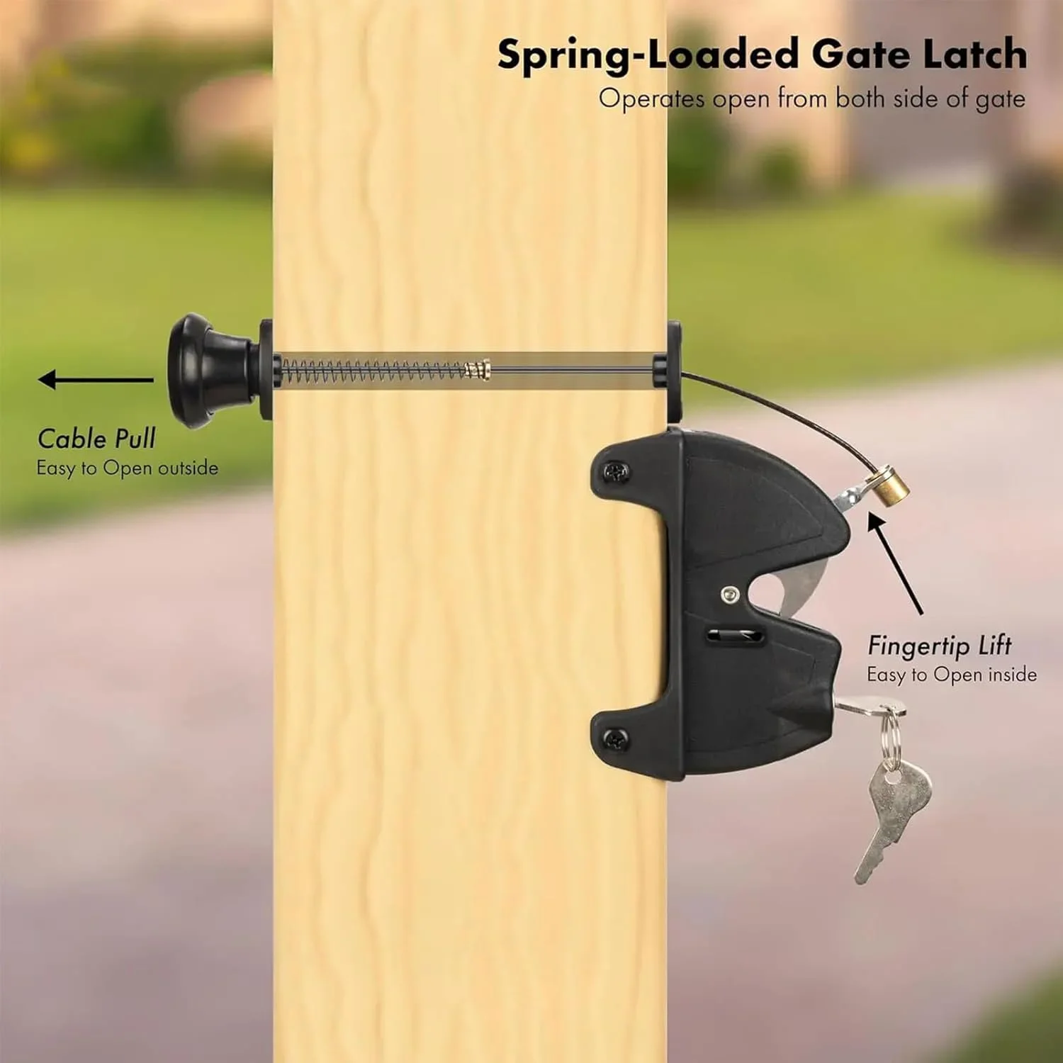 قفل درب حیاط - قفل خودکار درب، سخت افزار سنگین و محافظتی برای استخر، حیاط خلوت، ابزار، انبار، پاسیو و باغ قفل درب حیاط - قفل خودکار درب، سخت افزار سنگین و محافظتی برای استخر، حیاط خلوت، ابزار، انبار، پاسیو و باغ
