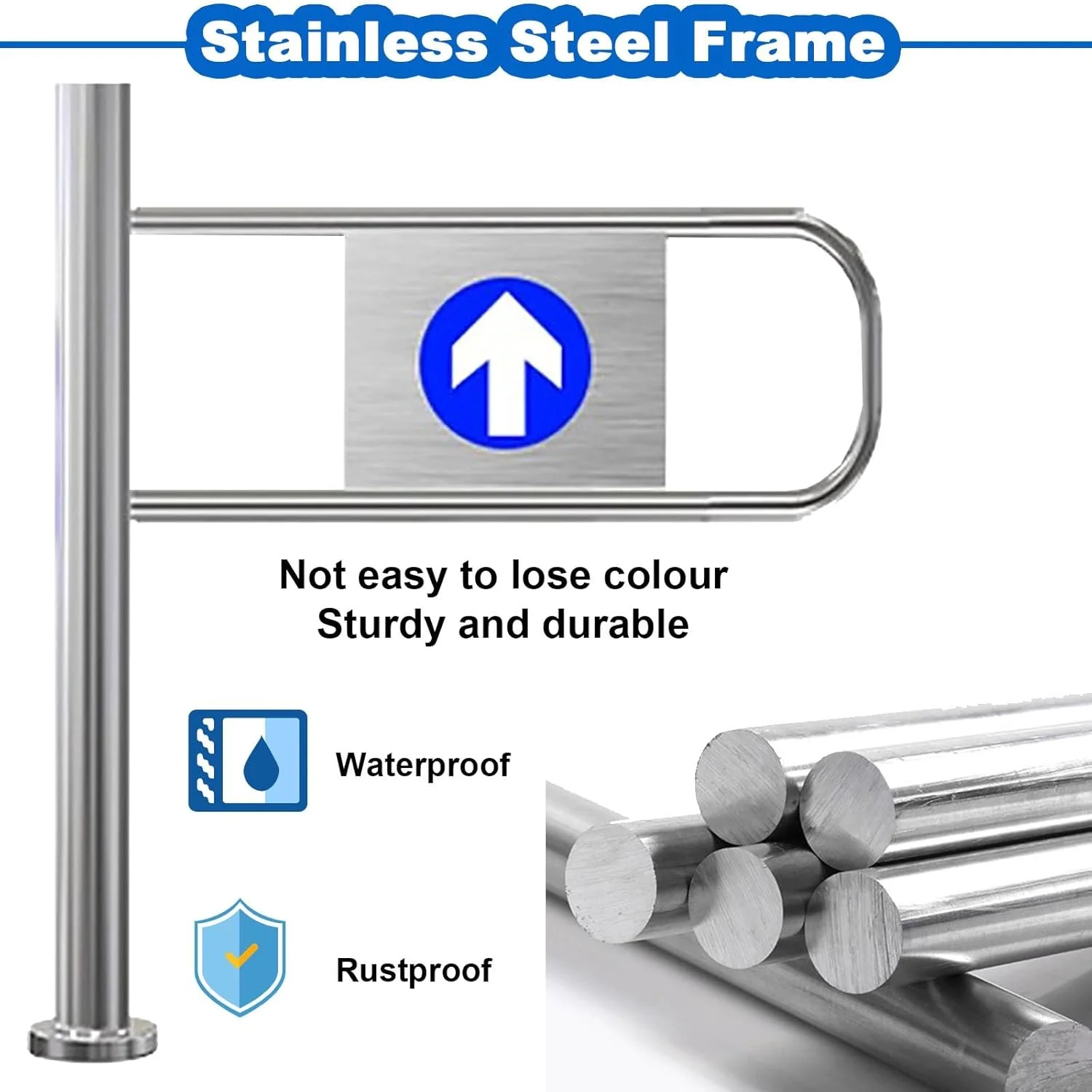 درب امنیتی اتوماتیک تک لنگه برای فروشگاه ها و سوپرمارکت ها، دروازه ورودی فلزی قابل تنظیم (راست، عرض: 65 سانتی متر) - ایده آل برای کنترل تردد بالا درب امنیتی اتوماتیک تک لنگه برای فروشگاه ها و سوپرمارکت ها، دروازه ورودی فلزی قابل تنظیم (راست، عرض: 65 سانتی متر) - ایده آل برای کنترل تردد بالا
