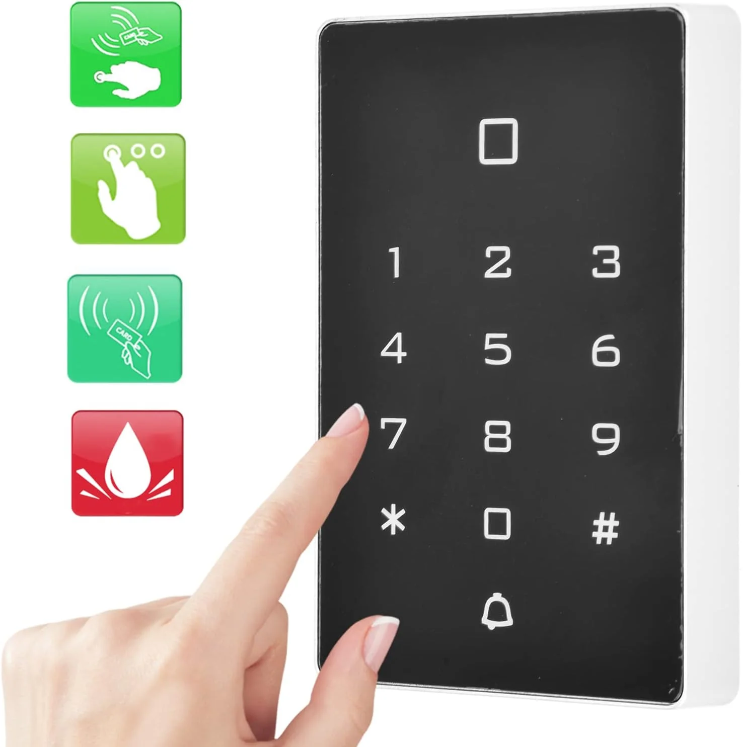 صفحه کلید درب کارت IC JHQWIDD، صفحه کلید درب ورودی با دوام بالا عملکرد پایدار کاربرد گسترده برای آزمایشگاه، کارخانه و انبار صفحه کلید درب کارت IC JHQWIDD، صفحه کلید درب ورودی با دوام بالا عملکرد پایدار کاربرد گسترده برای آزمایشگاه، کارخانه و انبار