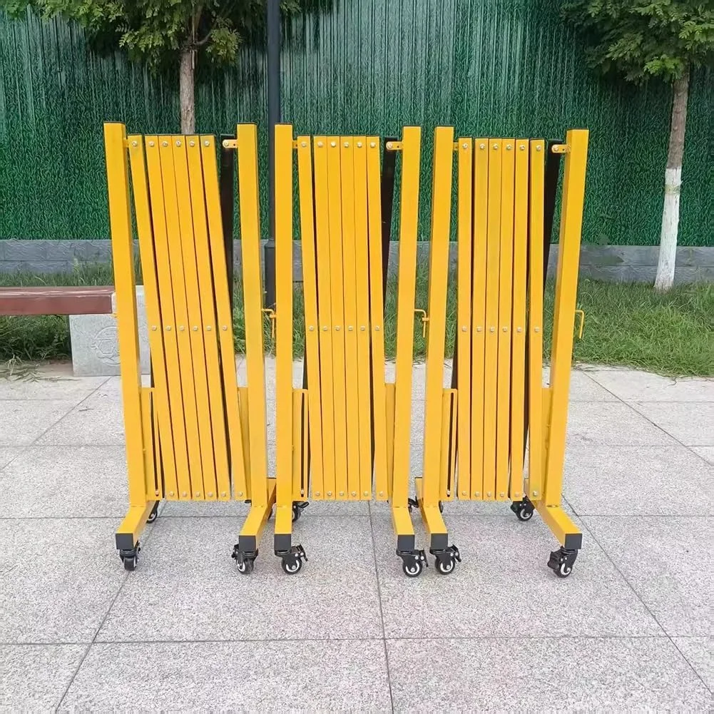 Folding Safety Expandable Barricade, Retractable Traffic Fence with Casters Retractable Driveway Gate Crowd Control Scissor Gate for Construction Area, Traffic ,Black Yellow 1x4m Folding Safety Expandable Barricade, Retractable Traffic Fence with Casters Retractable Driveway Gate Crowd Control Scissor Gate for Construction Area, Traffic ,Black Yellow 1x4m