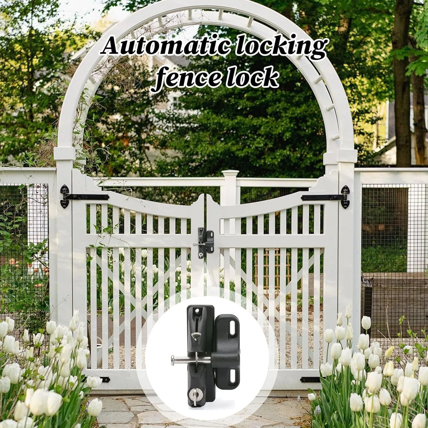 قفل درب حیاط - قفل خودکار درب، سخت افزار سنگین و محافظتی برای استخر، حیاط خلوت، ابزار، انبار، پاسیو و باغ قفل درب حیاط - قفل خودکار درب، سخت افزار سنگین و محافظتی برای استخر، حیاط خلوت، ابزار، انبار، پاسیو و باغ