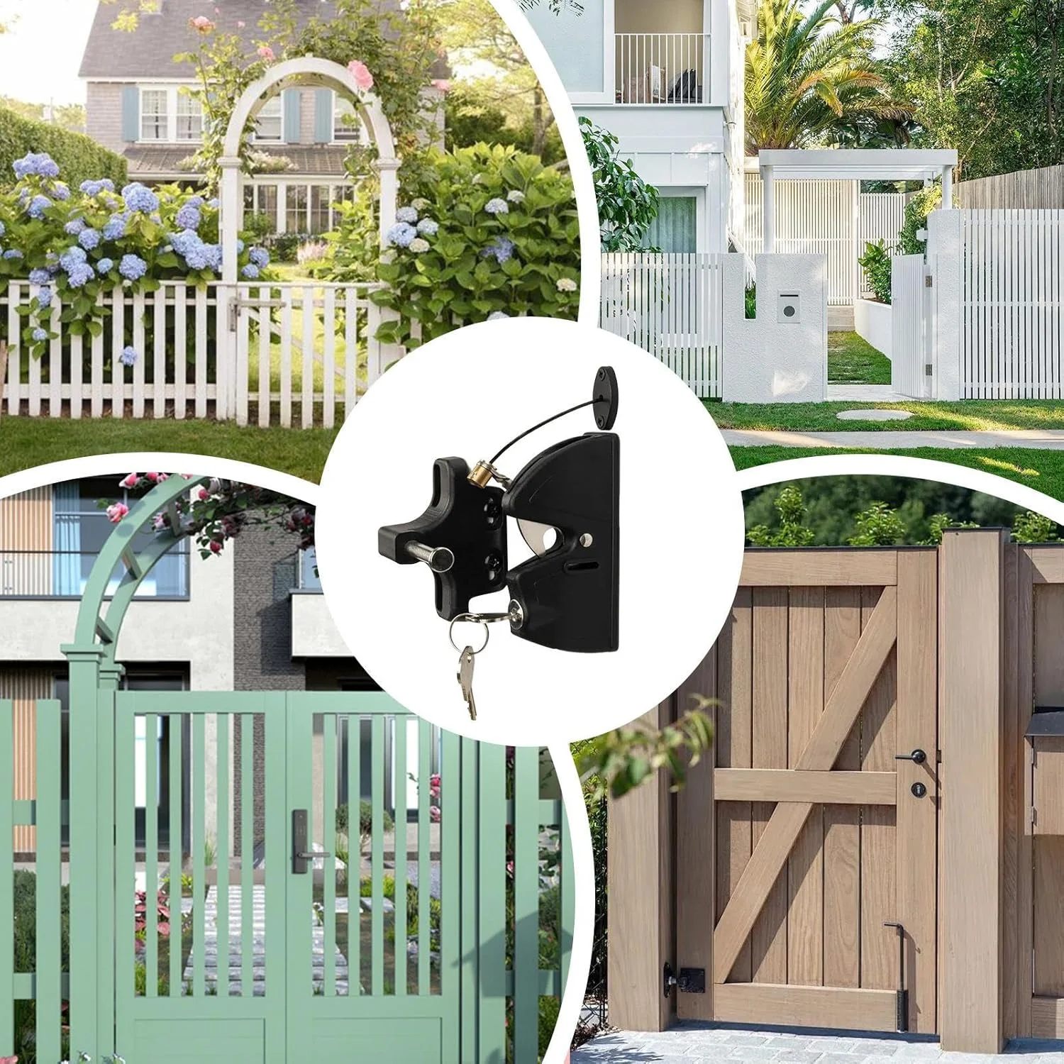 قفل درب حیاط - قفل خودکار درب، سخت افزار سنگین و محافظتی برای استخر، حیاط خلوت، ابزار، انبار، پاسیو و باغ قفل درب حیاط - قفل خودکار درب، سخت افزار سنگین و محافظتی برای استخر، حیاط خلوت، ابزار، انبار، پاسیو و باغ