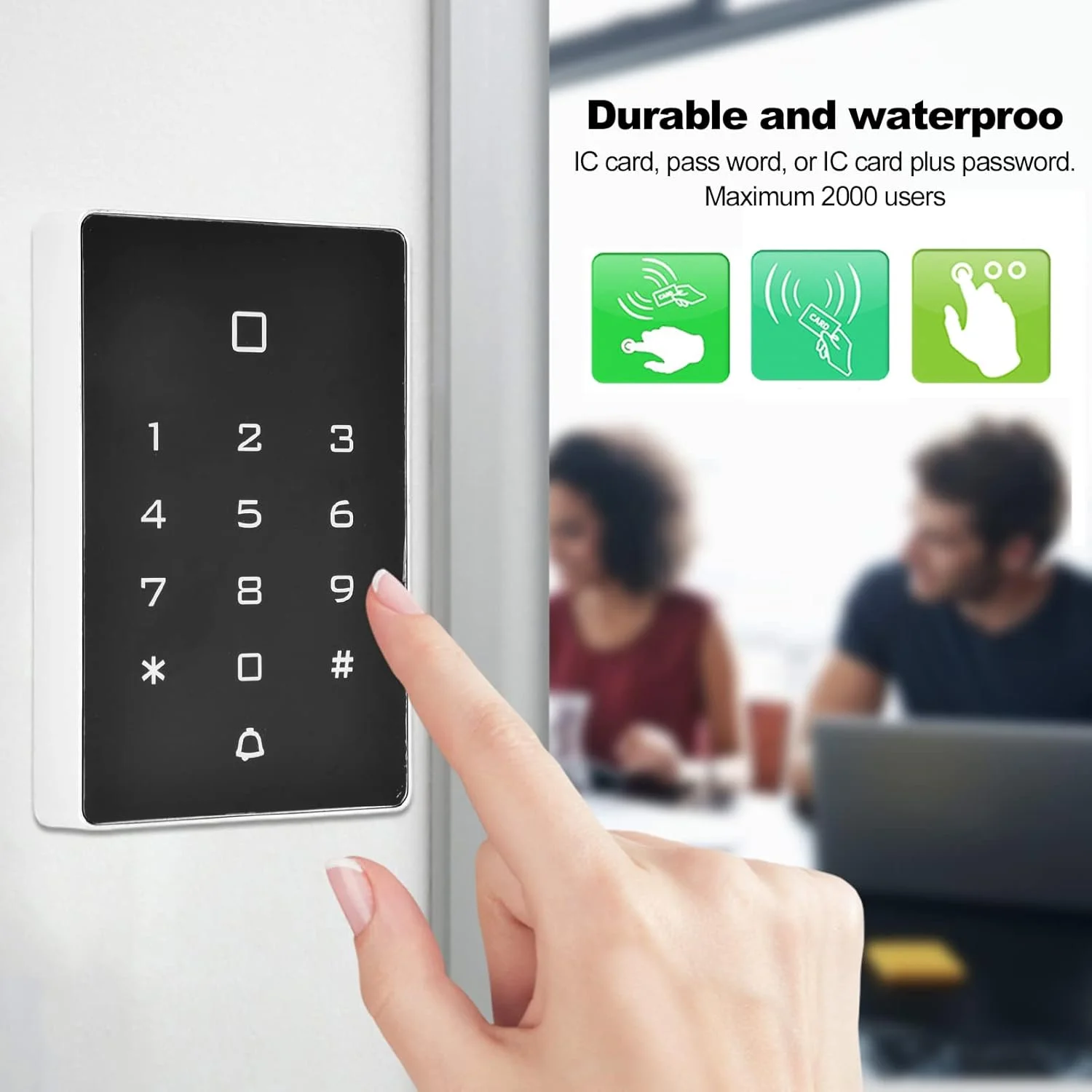 صفحه کلید درب کارت IC JHQWIDD، صفحه کلید درب ورودی با دوام بالا عملکرد پایدار کاربرد گسترده برای آزمایشگاه، کارخانه و انبار صفحه کلید درب کارت IC JHQWIDD، صفحه کلید درب ورودی با دوام بالا عملکرد پایدار کاربرد گسترده برای آزمایشگاه، کارخانه و انبار