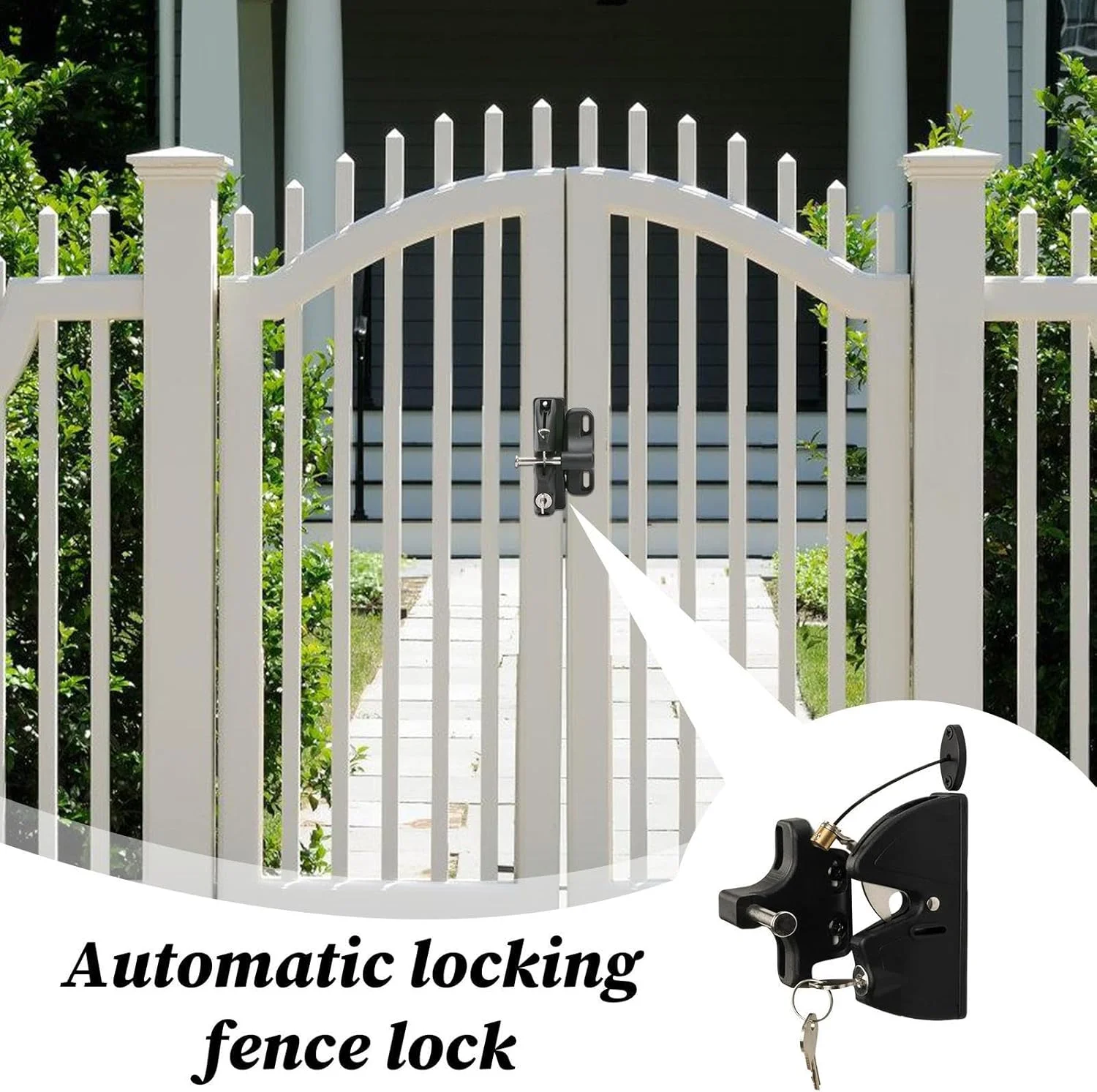 قفل درب حیاط - قفل خودکار درب، سخت افزار سنگین و محافظتی برای استخر، حیاط خلوت، ابزار، انبار، پاسیو و باغ قفل درب حیاط - قفل خودکار درب، سخت افزار سنگین و محافظتی برای استخر، حیاط خلوت، ابزار، انبار، پاسیو و باغ