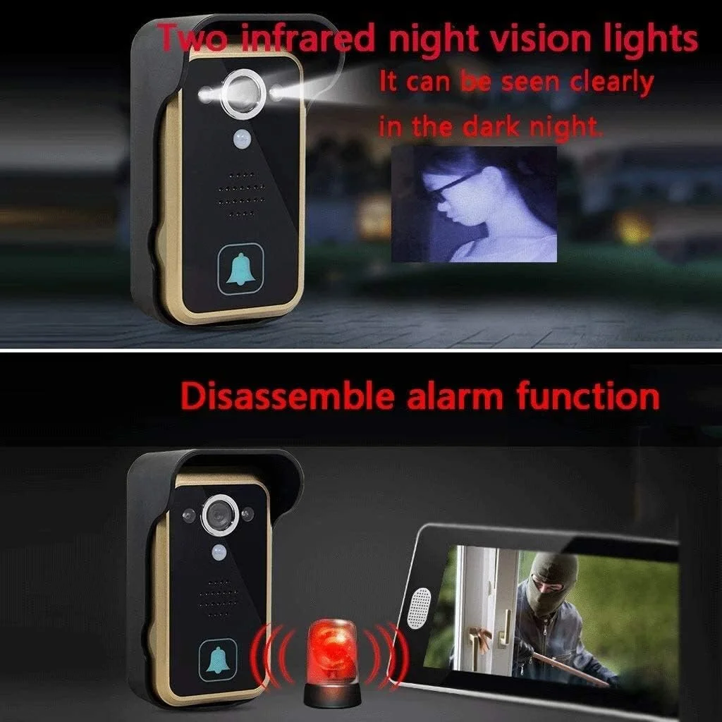 درب بازکن تصویری بی سیم 7 اینچی ضد آب FNXSEO مناسب ویلا، کنترل دسترسی، درب منزل، ضد آب، مناسب حیاط، باغ و قفل درب بازکن تصویری بی سیم 7 اینچی ضد آب FNXSEO مناسب ویلا، کنترل دسترسی، درب منزل، ضد آب، مناسب حیاط، باغ و قفل