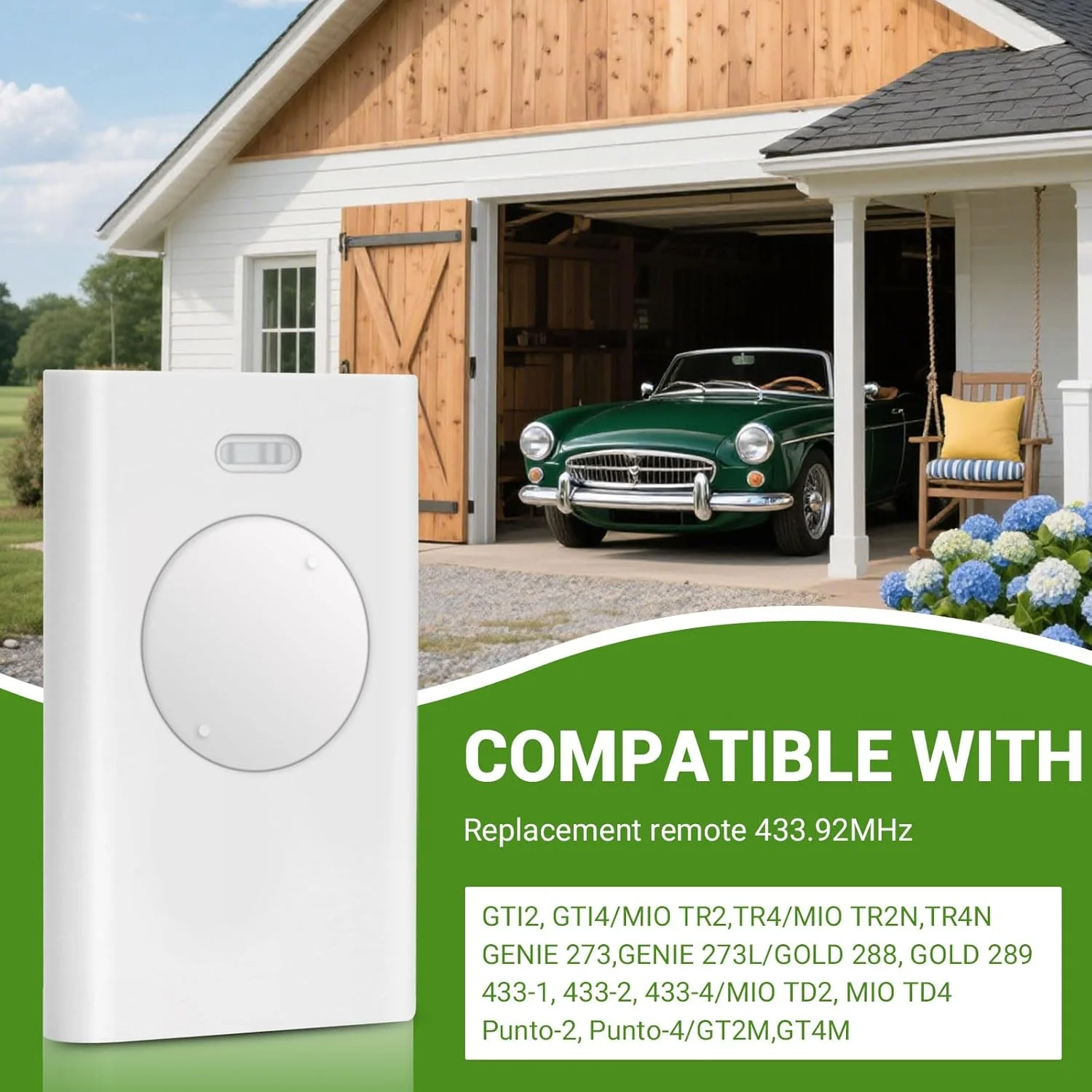 یک عدد ریموت کنترل درب سازگار با FAAC XT2 433 SLH LR - 433.92 مگاهرتز 2 کانال سفید - جایگزین برای اتوماسیون درب گاراژ یک عدد ریموت کنترل درب سازگار با FAAC XT2 433 SLH LR - 433.92 مگاهرتز 2 کانال سفید - جایگزین برای اتوماسیون درب گاراژ