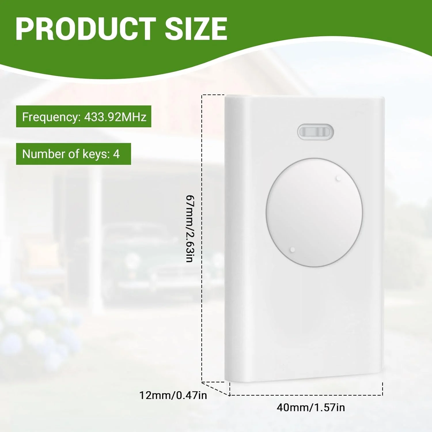 ریموت کنترل درب اتوماتیک سازگار با FAAC XT2 433 SLH LR - 433.92 مگاهرتز 2 کانال سفید - جایگزین برای اتوماسیون درب گاراژ (بسته 3 عددی) ریموت کنترل درب اتوماتیک سازگار با FAAC XT2 433 SLH LR - 433.92 مگاهرتز 2 کانال سفید - جایگزین برای اتوماسیون درب گاراژ (بسته 3 عددی)