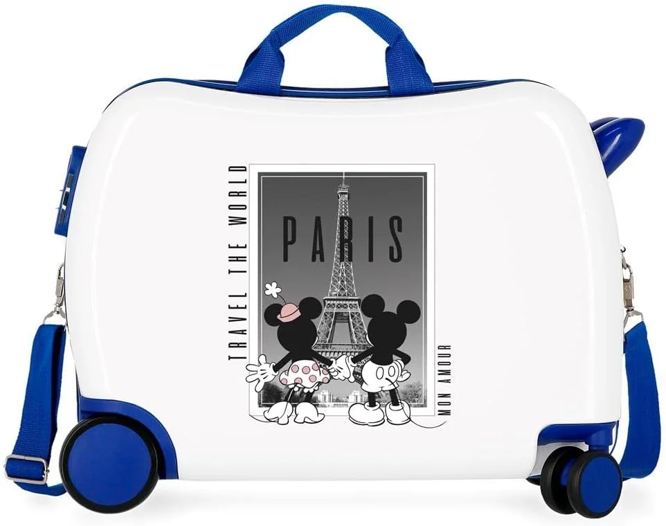 چمدان دخترانه دیزنی طرح میکی و مینی سفر به دور دنیا - چمدان کودک