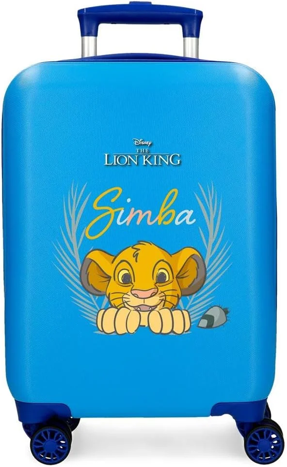 چمدان کابین طرح سیمبا دیزنی Joumma مدل Camuflaged آبی 33 x 50 x 20 سانتی متر، ABS سخت، قفل ترکیبی جانبی، 28.4 لیتر، 2 کیلوگرم، 4 چرخ دوبل، چمدان دستی، آبی، چمدان کابین