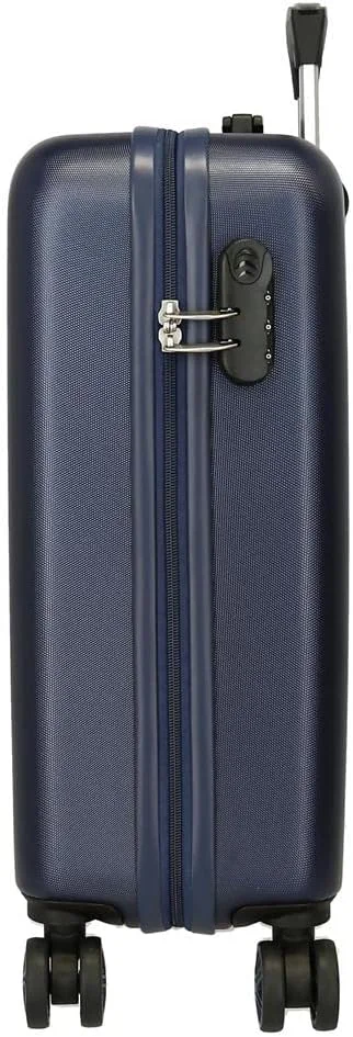 کیف دستی دیزنی Joumma طرح استیچ، آبی، 38 x 55 x 20 سانتی متر، سخت، ABS، بست ترکیبی جانبی، 35 لیتر، 2 کیلوگرم، 4 چرخ دوبل، چمدان کابین، آبی